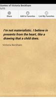 Quotes of Victoria Beckham poster