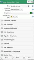 1 Schermata Lyme Disease Diary