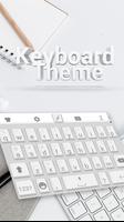 White Keyboard Theme capture d'écran 2