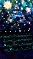 Neon Keyboard Theme постер