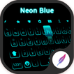 Neon Blue Keyboard Theme