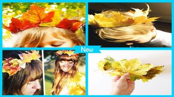 Autumn DIY Crown of Leaves Affiche