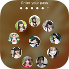 Password photo - Photo lock with circle style icône