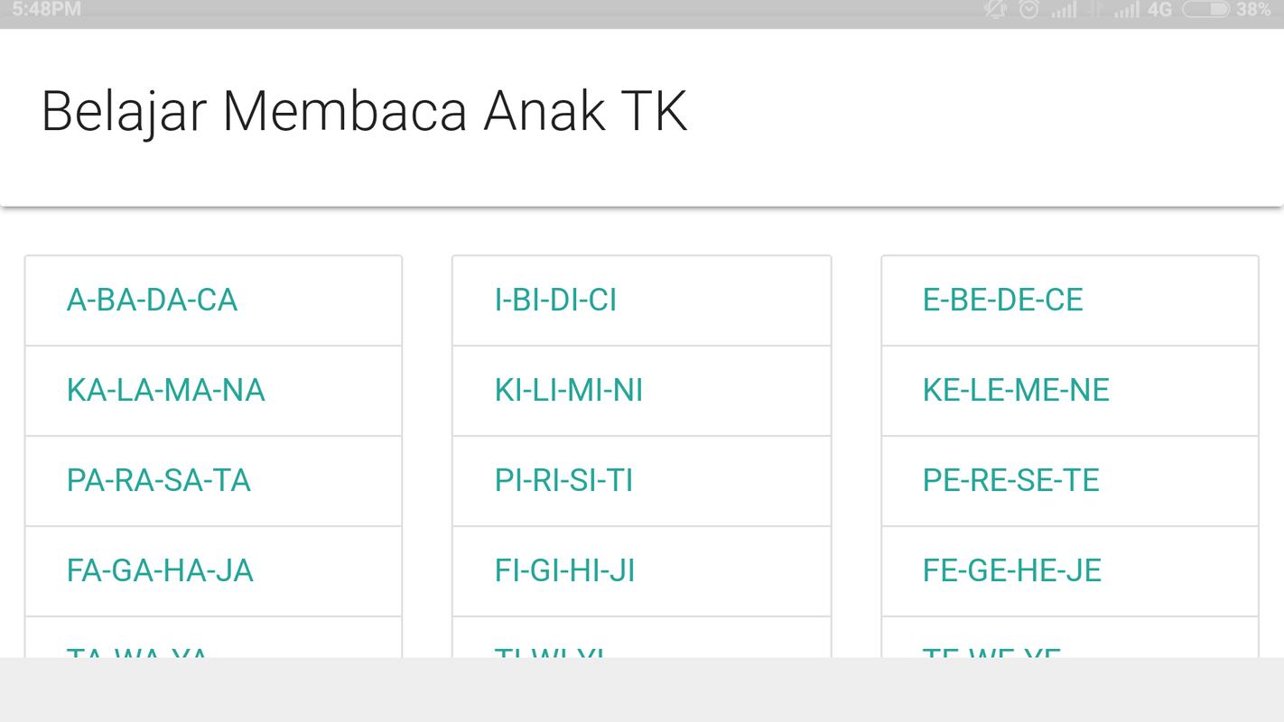  Belajar  Membaca Anak  TK  for Android APK Download