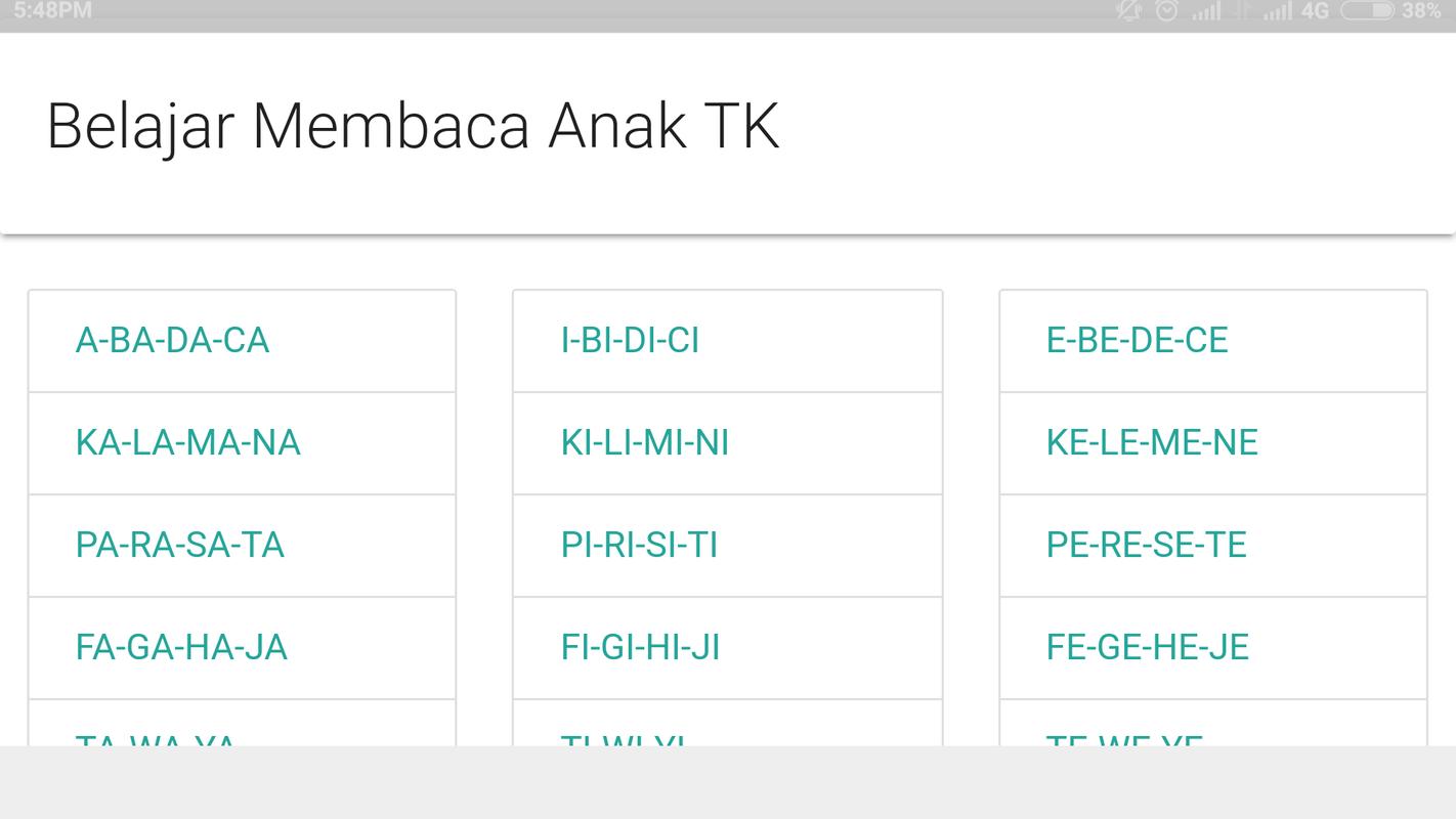  Belajar Membaca Anak TK for Android APK Download