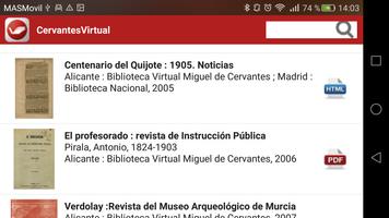 Biblioteca Virtual Cervantes capture d'écran 2