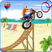moto rider beach racing truco de conducción