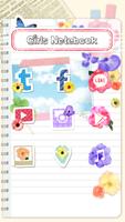 Cute wallpaper★Girls Notebook اسکرین شاٹ 2