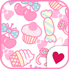 Cute wallpaper★pinky sweets icône