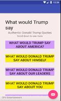 What Would Trump Say Affiche