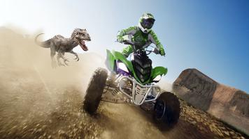 ATV Crazy Quad Bike Dino Attack: Tricky Bike Rider پوسٹر