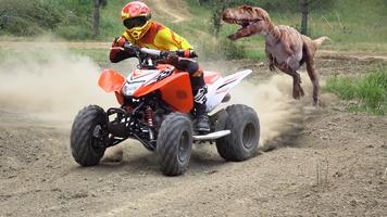 ATV Crazy Quad Bike Dino Attack: Tricky Bike Rider capture d'écran 3