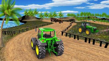 Drive Tractor Trolley Simulator : Farming Tractor Affiche