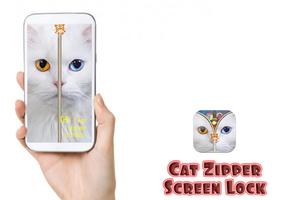 Cat Zipper Screen Lock Free Cartaz