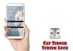 Cat Zipper Screen Lock Free imagem de tela 1
