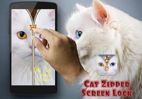 Cat Zipper Screen Lock Free imagem de tela 2