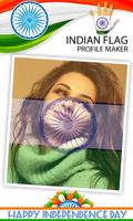 Indian Flag on Face Maker โปสเตอร์