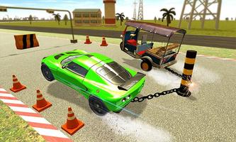 Tuk Tuk Chained Car Racing screenshot 1