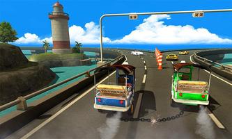 Tuk Tuk Chained Car Racing screenshot 2