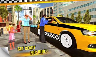 ville Taxi chauffeur: jaune taxi fou voiture capture d'écran 1