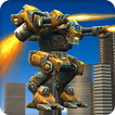 Futuristic Flying Robot Battle