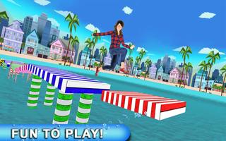 cascadeur légendaire courir 3D: jeu de parc aquati capture d'écran 3