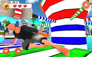 Legendary Stuntman Run 3D: Water Park WipeOut Game اسکرین شاٹ 1
