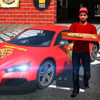 Pizza Delivery Car Drive Thru ไอคอน