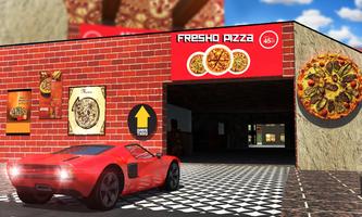 Pizza Delivery Car Drive Thru پوسٹر
