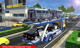 Police Airplane Cars Transporter: Haulers Driving screenshot 1