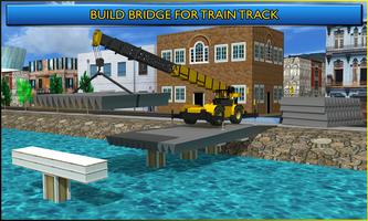 Railway Bridge Construction Affiche