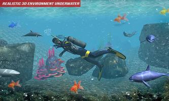 스쿠버 다이빙 시뮬레이터 : 수중 상어 사냥 포스터