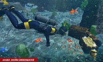 스쿠버 다이빙 시뮬레이터 : 수중 상어 사냥 스크린샷 1