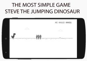 Steve Jumping Dinosaur Affiche