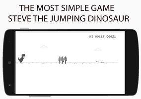 Steve Jumping Dinosaur poster