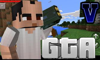 Mod Gta 5 For Minecraft 0.15.0 Affiche