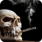 Smoking Skull Live Wallpaper icône