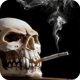 Smoking Skull Live Wallpaper icône