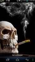 Smoking Skull Live Wallpaper captura de pantalla 1