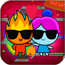 Redboy and icegirl in Light Temple Maze : game kid APK