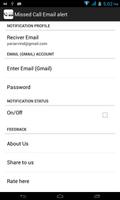 Missed Call Email Alert screenshot 1
