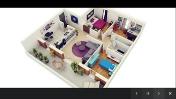 Plans de maison 3D Affiche
