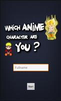 Which anime character are you? Cartaz