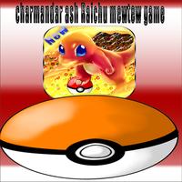 charmander ash Raichu mewtwo game plakat