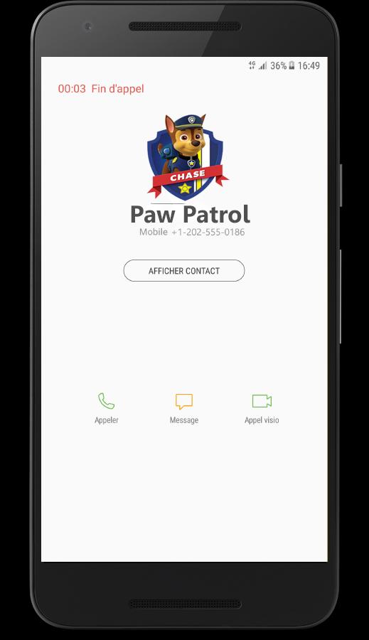 Fake Call Chase From Paw Patrol for Android - APK Download
