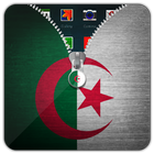 Algeria Flag Zipper Lock icon
