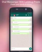 Chat Messenger With Ladybug Prank capture d'écran 3