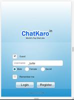 Chat Karo -world's most popular chat website & app Affiche