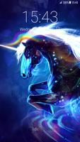 Pony Unicorn Lock Screen Affiche
