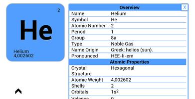 برنامه‌نما Periodic Table Elements عکس از صفحه